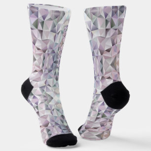 Socken mit geometrischem Muster und pastellfarbene