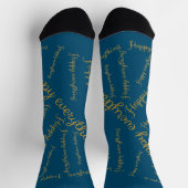 Socken mit goldener Schrift Happy Everything (Oben)