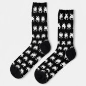 Socken mit Inky Bones Press Oktopus-Logo (Linkes Detail)
