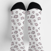 Socken mit rosa Blumenmotiv (Oben)
