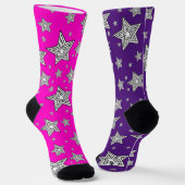Socken mit Sternen (Gewinkelt)