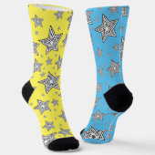Socken mit Sternen (Gewinkelt)