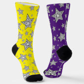 Socken mit Sternen (Gewinkelt)