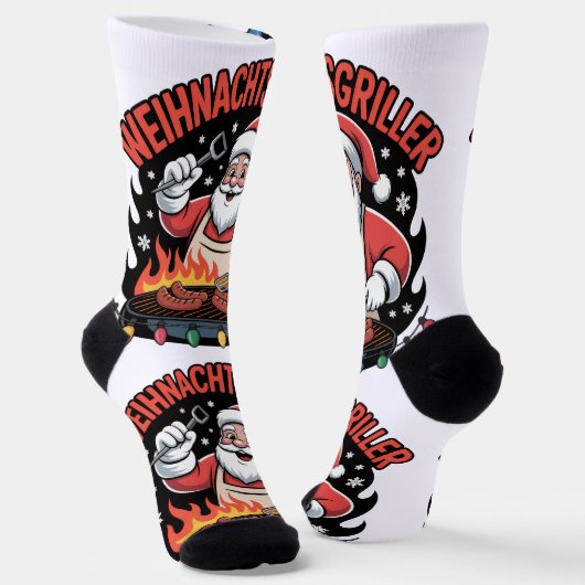 Socken mit Weihnachtsmotiv (Gewinkelt)