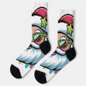 Socken mit Weihnachtsmotiv-Santa Claus (Linkes Detail)