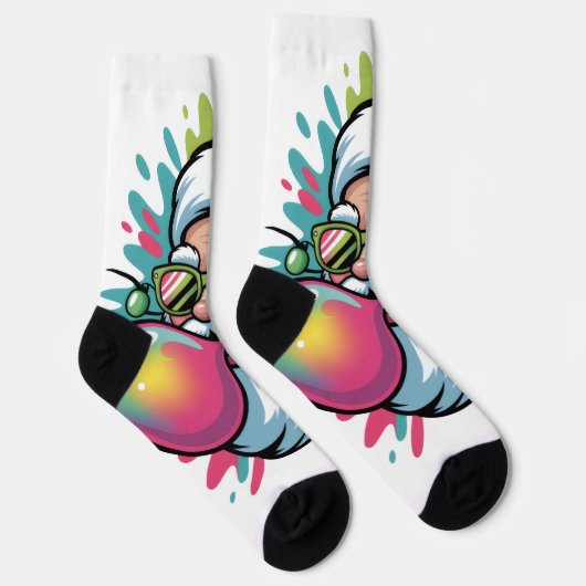 Socken mit Weihnachtsmotiv-Santa Claus (Rechts)