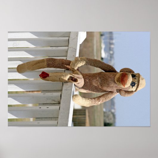 Socken-Monkey-1-Poster Poster (Vorne)