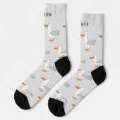 Socken Möwen Design (Linkes Detail)