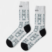 Socken Nashorn Design (Linkes Detail)