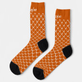 Socken Orange Marokkanisches Muster Design (Linkes Detail)