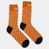 Socken Orange Marokkanisches Muster Design (Rechts)