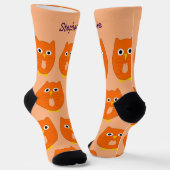 Socken Oranges Eulen-Design (Gewinkelt)