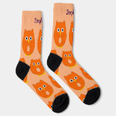 Socken Oranges Eulen-Design (Rechts)