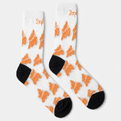 Socken oranges Schmetterlingsdesign (Rechts)