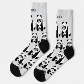 Socken Panda Design (Linkes Detail)