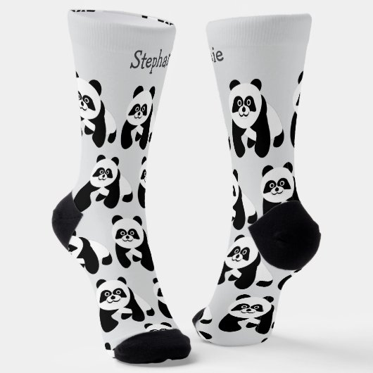 Socken Panda Design (Gewinkelt)