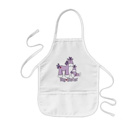 Socken-Pony-große Schwester Kinderschürze (Vorne)