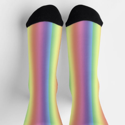 Socken - Rainbow-Pastell-Streifen (vertikal) (Oben)