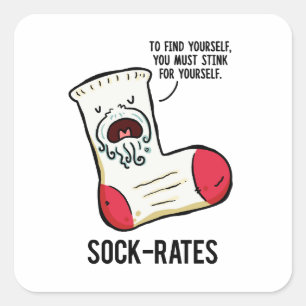 Socken-Rate Funny Philosophy Pun Sticker