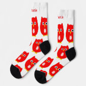 Socken Red Owl Design (Linkes Detail)