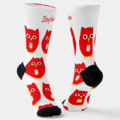 Socken Red Owl Design (Gewinkelt)