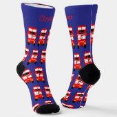 Socken Roter Doppeldecker-Design (Gewinkelt)