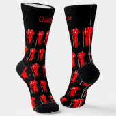 Socken rotes Teufelsdesign (Gewinkelt)