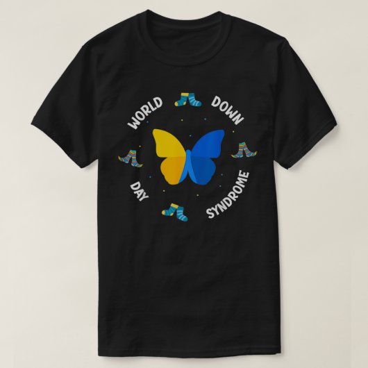 Socken-Schmetterling am Himmel T-Shirt (Design vorne)