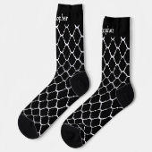 Socken Schwarz Marokkanisches Musterdesign (Linkes Detail)