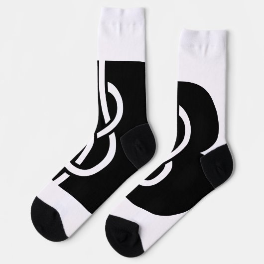 Socken - schwarz und weiß (Linkes Detail)