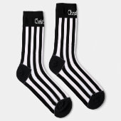 Socken Schwarz-Weiß-Streifen (Rechts)