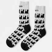 Socken Schwarzes Bull Design (Linkes Detail)