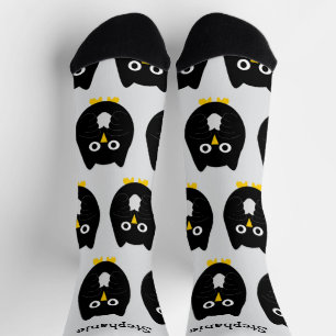 Socken Schwarzes Eulen-Design