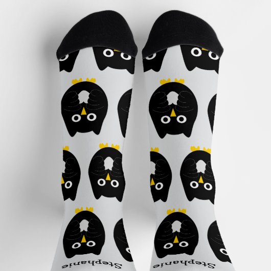 Socken Schwarzes Eulen-Design (Oben)