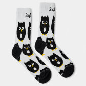 Socken Schwarzes Eulen-Design (Rechts)