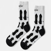 Socken Schwarzes Goldendoodle-Design (Linkes Detail)