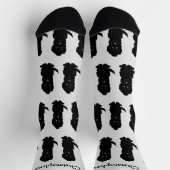 Socken Schwarzes Goldendoodle-Design (Oben)