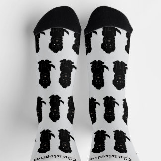 Socken Schwarzes Goldendoodle-Design
