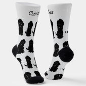 Socken Schwarzes Goldendoodle-Design (Gewinkelt)