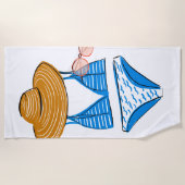 Socken Sie die Sonne auf - Blue Swimsuit Strandtuch (Vorderseite)