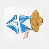 Socken Sie die Sonne hoch - Blue Swimsuit 2 Fleecedecke (Vorderseite (Horizontal))