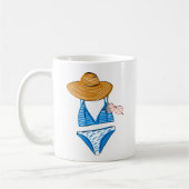Socken Sie die Sonne hoch - Blue Swimsuit 2 Kaffeetasse (Links)