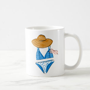Socken Sie die Sonne hoch - Blue Swimsuit 2 Kaffeetasse