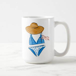 Socken Sie die Sonne hoch - Blue Swimsuit 2 Kaffeetasse