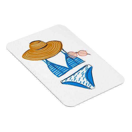 Socken Sie die Sonne hoch - Blue Swimsuit 2 Magnet (Rechte Seite)
