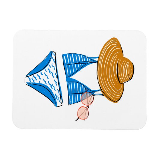 Socken Sie die Sonne hoch - Blue Swimsuit 2 Magnet (Horizontal)