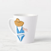 Socken Sie die Sonne hoch - Blue Swimsuit 2 Milchtasse (Linke Ecke)