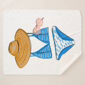 Socken Sie die Sonne hoch - Blue Swimsuit 2 Sherpadecke (Vorderseite (Horizontal))