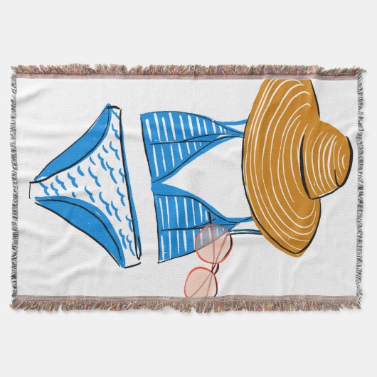 Socken Sie die Sonne hoch - Blue Swimsuit Decke (Vorderseite)