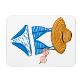 Socken Sie die Sonne hoch - Blue Swimsuit Magnet (Horizontal)